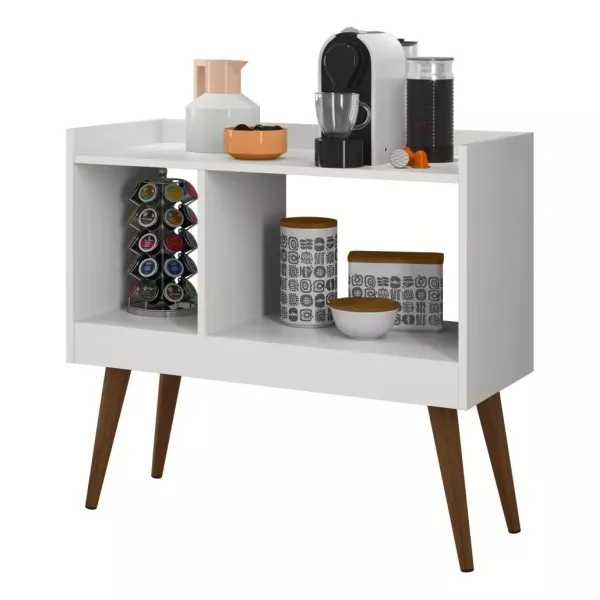 Bright white Coffee Corner , storage cabinet, bedroom bedside table furniture