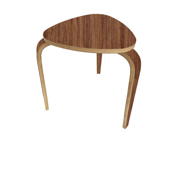 triangular shaped Brown Coffee Table for Living Room Wooden chair Home Furniture for Bedroom Kitchen Office