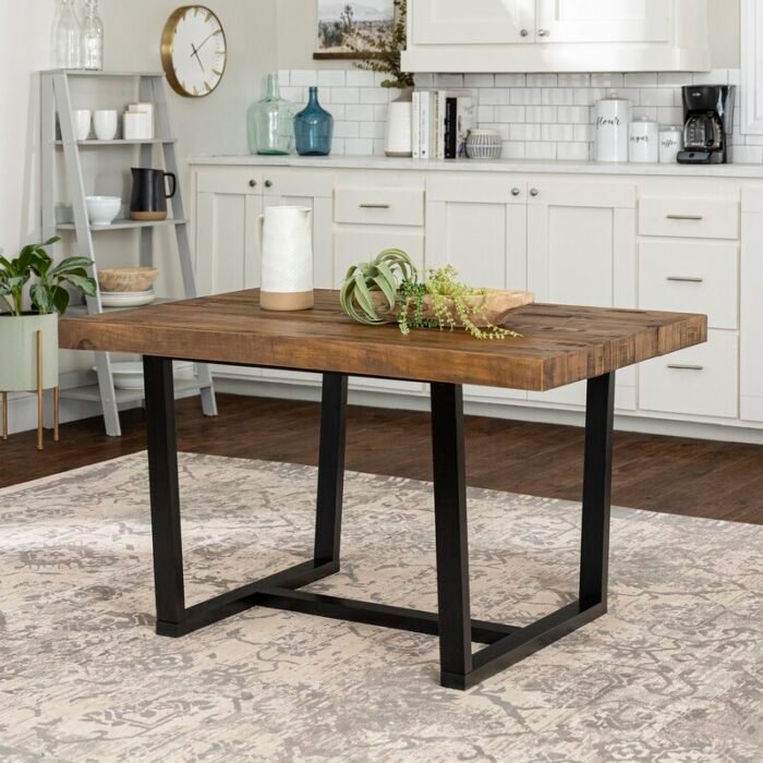 Drishti Solid Wood Trestle Dining Table - Image 1