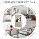 Silia Kitchen Buffet with Hutch Multi Storage Cupboard Cabinet Server Sideboard with Drawers - Image 6