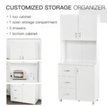 Bilo Kitchen Buffet with Hutch Storage Organizer - Image 5