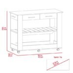 Langi Kitchen Island with Locking Wheels - Image 7