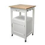 Tolia Solid Wood Kitchen Cart and Locking Wheels - Image 2