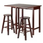 Kita Counter Height Drop Leaf Solid Wood Dining Set - Image 3