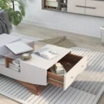 Madilynn Trestle Coffee Table with Storage - Image 3