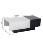 Modern Coffee Table Storage Unit Living Room with Sliding Top Black and White - Image 4