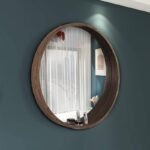 Selena Round Natural Wood Bathroom Mirror - Image 6