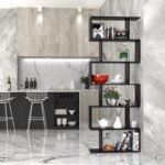 Bissaw white Bookcase with 6 shelves - Image 3