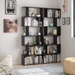 Bissaw white Bookcase with 6 shelves - Image 5
