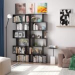Bissaw white Bookcase with 6 shelves - Image 7