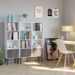 Betal Cube White and Grey Bookcase - Image 2