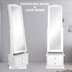 Rotana White Jewelry Armoire with Mirror