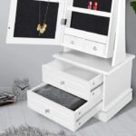 Rotana White Jewelry Armoire with Mirror - Image 4