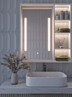 Cavena Led Mirror Cabinet With Shelves - Image 4