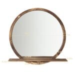 Keku Natural wood Round Mirror - Mounted - Image 2