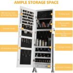 Taulix Jewelry Armoire with Mirror with wheels - Image 3