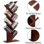 Pibble 9 -Tier Standard Bookcase - Brown - Image 3