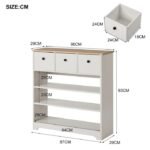 Snavy White 18 Pair Shoe Rack - 3 drawers - Image 2