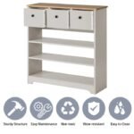 Snavy White 18 Pair Shoe Rack - 3 drawers - Image 4