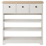 Snavy White 18 Pair Shoe Rack - 3 drawers - Image 8