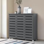 Swisst 15 Pair Shoe Storage Cabinet - 8 shelves