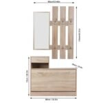 Anda Multifunctional Shoe Rack With Mirror - Image 3