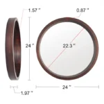 Gravity Round Wood Wall Mirror - Image 5