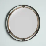 Lava Round Metal Framed Mirror - Wall Mounted - Image 3