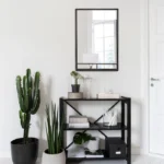 Divis Rectangle Metal Wall Mirror with Shelf - Image 3