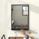 Divis Rectangle Metal Wall Mirror with Shelf - Image 7