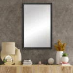 Slaff Rectangular Framed Wall Mirror - Black