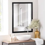 Nigiri Rectangle Framed Wall Mirror - Black - Image 3