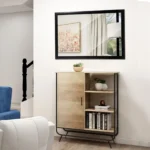 Nigiri Rectangle Framed Wall Mirror - Black - Image 4