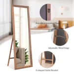 Teren Full Length Mirror - Wood Frame - Image 5