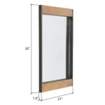 Belle Wooden Metal Wall Mirror - Image 6