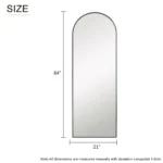 Adomi Metal Full-length Mirror - Arched frame - Image 6