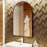 Taqta Bathroom Wall Mounted Mirror with Metal Frame