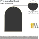 Taqta Bathroom Wall Mounted Mirror with Metal Frame - Image 6