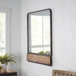 Pelti Metal Wall Mirror with Shelf - Image 2