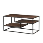 Stekla Metal and Wood Coffee table with two shelves - Image 4