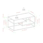 Stekla Metal and Wood Coffee table with two shelves - Image 6