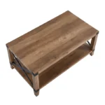 Inled Wood Coffee Table with Storage - Image 3