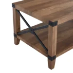 Inled Wood Coffee Table with Storage - Image 5