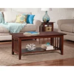Lugas Wood Coffee Table - Brown - Image 2