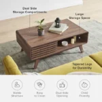 Sitza Wooden Coffee Table with Storage - Image 3