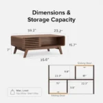 Sitza Wooden Coffee Table with Storage - Image 5