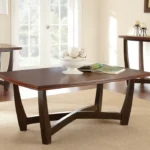 Rucca Wooden Cross Legs Coffee Table - Image 5