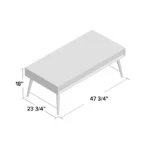 Itano Wood Coffee Table with Drawers - Image 10