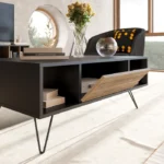 Yees Coffee Table with a Drawer - Metal Legs - Image 4