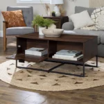 Trevo Wood and Metal Coffee Table with Storage - Image 3